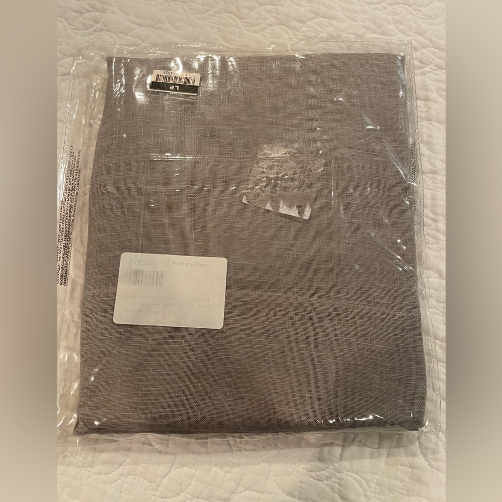 Pottery barn Rod Pocket 100% linen curtain grey 50 x 96